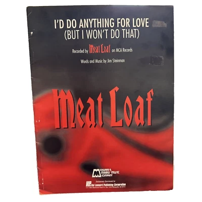 1993 I’d Do Anything for Love (But I Won’t Do That) Sheet Music Meat Loaf - Image 1 of 4