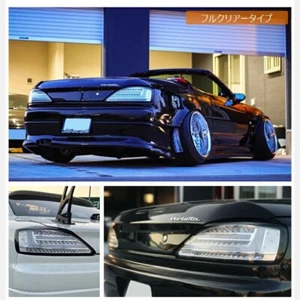 For Nissan 99-02 Silvia 200SX S15 LED Taillights Sequential Blinker Full Clear - Picture 1 of 4
