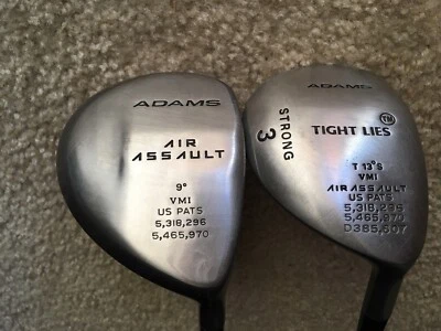 Driver Adams Air Assault 9° y 13° Fuerte 3 Madera Flex Regular Grafito Foto 1 de 4