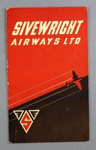 SIVEWRIGHT AIRWAYS VINTAGE AIRLINE TICKET WALLET JACKET MANCHESTER - Picture 1 of 3