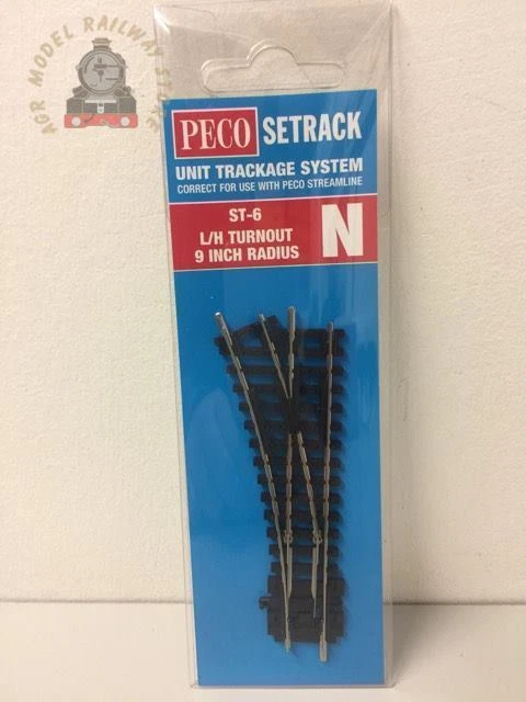 Peco ST-6  Setrack Left Hand Point - N Gauge - Image 1 of 1