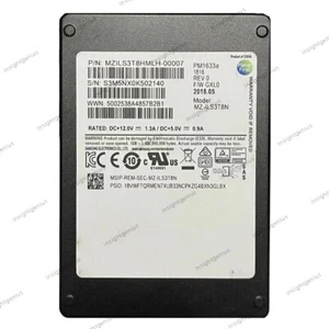 Samsung PM1633A 3.84TB SSD 2.5" SAS 12Gb/s MZ-1LS3T8N MZ1LS3T8HMLH-00007 - Afbeelding 1 van 1