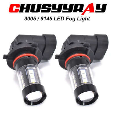 9145 H10 9140 6000K White LED Fog Light Bulbs For Chrysler Voyager 2001-2003 - Image 1 of 4
