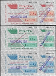 1998 Posta Celere postacelere corriere EMS doppia proroga 30-06 e 31-12 - Imagen 1 de 1
