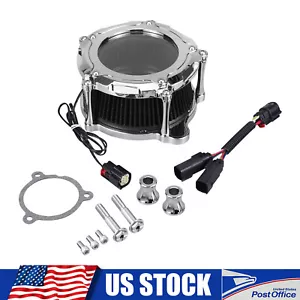 Chromed Air Cleaner Intake Air Filter For Harley Road King Classic FLHRC 2017-20 - Bild 1 von 15