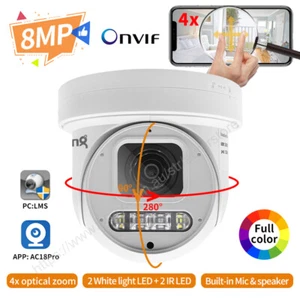 Rsrteng 4K 8MP PTZ Camera 4x Zoom Full Color Two Way Audio POE IR50m H.265 - Picture 1 of 12