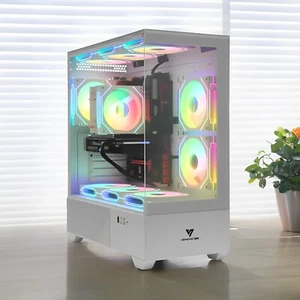 HIGH PERFORMANCE WHITE Desktop Gaming PC i7 6GEN GTX1080 TI ARGB WIFI6 BLUETOOTH - Picture 1 of 12