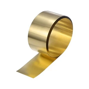 Brass Sheet Roll 39"x 2"x 0.004"LxWxT Metal Foil Plate Hardware Brass Plate B... - Picture 1 of 7