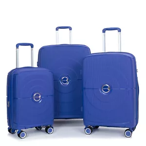 Expandable 3 Piece Hardshell Luggage Set Spinner Suitcase TSA Lock 20"/24"/28" - Picture 1 of 22