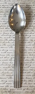 "Cuchara para servir sopa vintage Bernadotte Georg Jensen de plata de ley de 7,75""" Foto 1 de 4