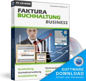Profi Rechnungsprogramm + Buchhaltung Software Programm ohne Folgekosten,Faktura - Afbeelding 1 van 12