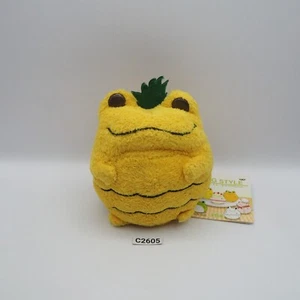 Keroppi Style Frog C2605 Yellow Bandai Banpresto 2004 Plush 5" Toy Doll Japan - Picture 1 of 9