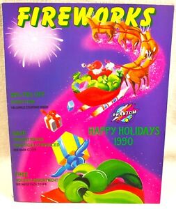 Vintage ☆ Happy Holidays 1990 ☆ PHANTOM ☆ Firecracker Label ☆ Fireworks Catalog