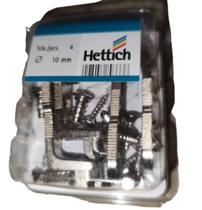 Rückwandverbinder Verbinder Halter  10 mm vernickelt Zamak  4 Stück Eckverbinder - Bild 1 von 2