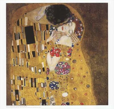 Litografía offset 2010 GUSTAV KLIMT The Kiss 17" x 17,75" Foto 1 de 4