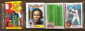 1984 TOPPS Rack Pack ROD CAREW, WILLIE RANDOLPH, JOHN CURTIS Showing I9020525 