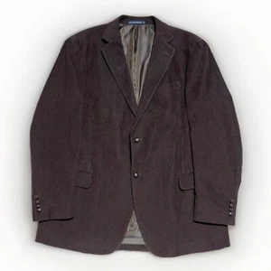 Corduroy Sport Coat Dockers Jacket Blazer Mens Size 48L Brown 100% Cotton - Picture 1 of 4