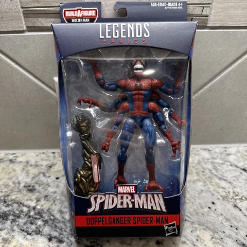Hasbro Marvel Legends Series Doppelganger Spider-Man BAF: Molten Man *torn Box* Cover