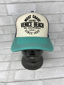 Cappello camionista Venice Beach California Valin curvo Bill maglia a scatto - Foto 1 di 8
