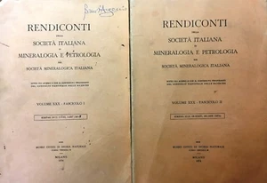 RENDICONTI DELLA SOCIETÀ ITALIANA DI MINERALOGIA E PETROLOGIA - VOL. XXX / I-II - Imagen 1 de 1
