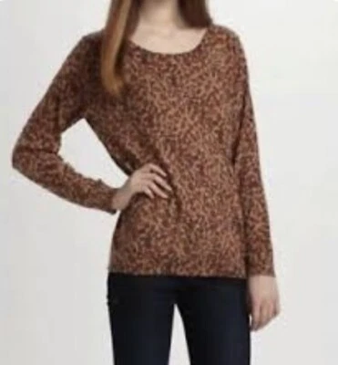Cárdigan Marc by Marc Jacobs Talla XS Marrón Leopardo Estampado Animal 100% Algodón Foto 1 de 4