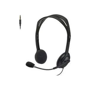 Logitech H111 Wired Stereo Headset with Mic 3.5mm Jack PC Mac Chrome Laptop USED - Picture 1 of 8