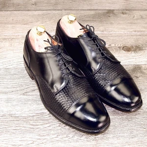 Allen Edmonds LAUDERDALE Woven Blucher 10,5 E schwarz * mit neuen Zedernbäumen - Bild 1 von 13