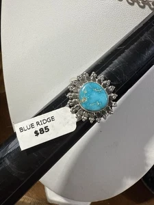 Anillo turquesa Blue Ridge de plata de ley 925, talla 9 1/2 - Imagen 1 de 4