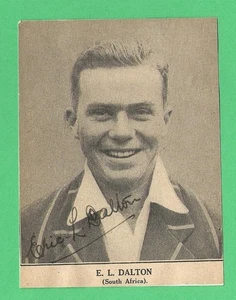 ERIC DALTON SUDAFRICA PRUEBA CRICKET 1929-39 IMAGEN ORIGINAL AUTOGRAFIADA - Imagen 1 de 2