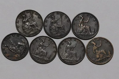 🧭 🇬🇧 Reino Unido GB VICTORIA FARTHING COLECCIÓN B88 #57 XU26 Foto 1 de 2