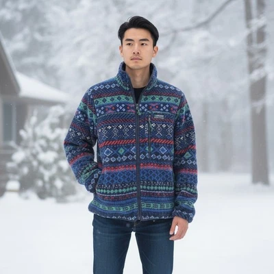 Sherapa полный молнии тяжелый куртка мужская средний новый с Ярлыками синий - Изображение 1 из 4