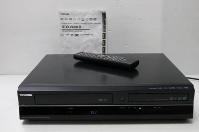 Toshiba RDXV60 320GB 3-in-1 DVD HDD and VHS recorder With Remote/Manual - Image 1 of 4