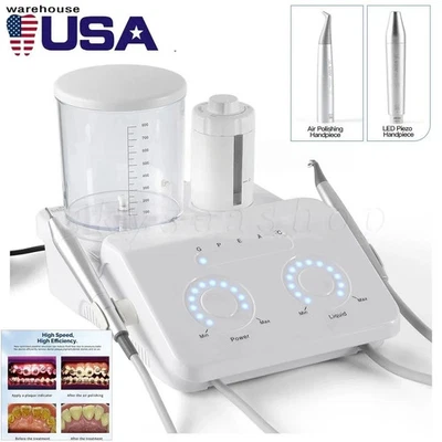 VRN Dental Ultrasonic Scaler 2 IN 1 + Air Polisher Sandblasting Periodontal Therapy