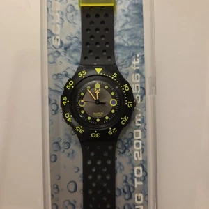 Reloj Swatch SDJ100 Coming Tide 1992 Reloj de Buceo 200 Caja Original - Imagen 1 de 15