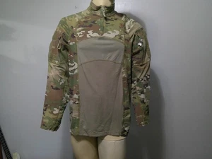 US Army Combat Shirt Flame Resistant 1/4 Zip Camo Military USA Size Large - Picture 1 of 8