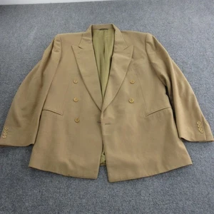 Canali Blazer Herren 54 IT Lang Camel Hellbraun Zweireiher Wolle Kaschmir Made Italy - Bild 1 von 18