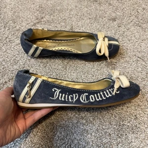 Y2K Vintage Juicy Couture Ballerinas Schuhe 6 marineblau adrett sportlich - Bild 1 von 8