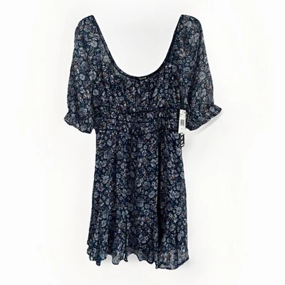 Vestido Trixxi Para Mujer Junior Chifón Floral Ajuste y Acampanado Talla M En Azul Foto 1 de 2