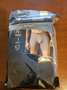 CHAMPION ELITE 3 CALZONCILLOS BOXER AZUL GRIS ROPA INTERIOR Absorbe Humedad Talla Pequeña - Imagen 1 de 2