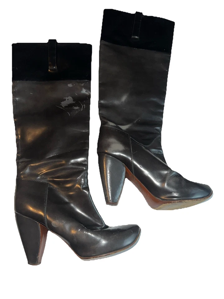 Marc Jacobs Leather Boots 37.5 Knee High Green  - Image 1 of 4