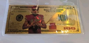 Patrick Mahomes NFL Gold Foil Bank Note - Collectable - Picture 1 of 2