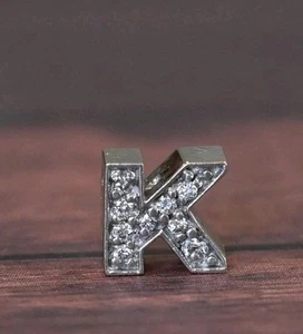 Diamant "K" 14k Weißgold Anhänger - Bild 1 von 11