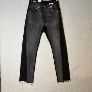 Levi's Women's 501 Spliced High Rise Straight Jeans Size 26x30 - Picture 1 of 19
