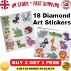 Kids 5d Diy Diamond Painting Stickers Kit - 18 Pcs Creative Art Crafts