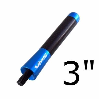 ANTENA RECHONCHA CORTA FIBRA CARBONO AZUL SE ADAPTA A GMC SIERRA 1500 2500 GM 85-06 AM FM Foto 1 de 2