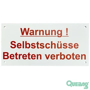 Warnschild "Warnung Selbstschüsse" Selbstschussgerät Wühlmaus Schussfalle Maulwu - Bild 1 von 2