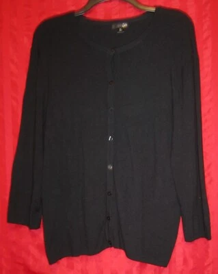 Cárdigan suéter negro XL East 5th manga 3/4 para mujer Foto 1 de 4