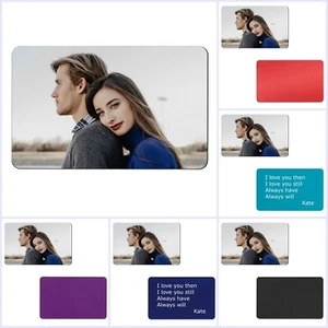 Tarjeta billetera de aluminio anodizado mensaje personalizado con impresión de fotos a color - Imagen 1 de 26