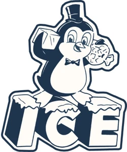 ICE Penguin Cut Out Metal Sign 17x20 - Picture 1 of 1