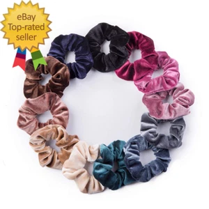 12 Pack Velvet Hair Scrunchies Scrunchy Hair Ties Elastic Hair Bands Ropes - Picture 1 of 6